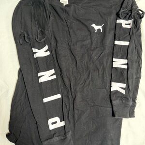 PINK Victoria's Secret Black Long Sleeve Tee